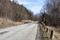 Empty country road in early spring Royalty Free Stock Photo