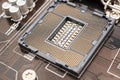 Empty CPU Socket Royalty Free Stock Photo