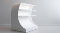 empty Creative white shaped POS product display generative AI