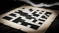 Empty Crossword Puzzle Grid on Textured Background Royalty Free Stock Photo