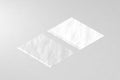 Empty crumpled document protector and blank white A4 paper