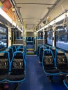 An empty CTA bus in Chicago, Illinois. The Coronavirus impacts public transit