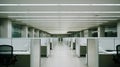 Empty cubicles in a sleek and modern office