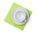 Empty cup on placemat