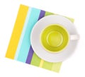 Empty cup on placemat Royalty Free Stock Photo