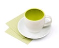 Empty cup on placemat Royalty Free Stock Photo
