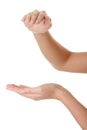 Empty cupped hand Royalty Free Stock Photo