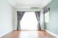 empty curtain interior decoration in living room Royalty Free Stock Photo