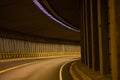 Empty curve tunnel for highway