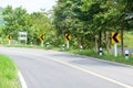 Empty curved road