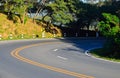 Empty curved road Royalty Free Stock Photo