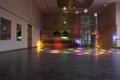 Empty dance hall with colored lights/dance hall Royalty Free Stock Photo