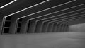 Empty dark abstract modern concrete interior. 3D illustration. 3D rendering