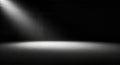 Empty Dark Room with Dramatic Spotlight Royalty Free Stock Photo