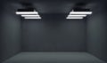 Empty dark room with lightrays Royalty Free Stock Photo