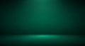 Empty dark teal studio backdrop with subtle spotlight effect on floor background Royalty Free Stock Photo