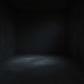 Empty Darkness Concrete Floor, Minimal Light, Void Space Royalty Free Stock Photo