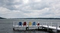 Empty Deck Chairs Signal Summer's End Royalty Free Stock Photo