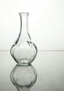 Empty decorative glass vase