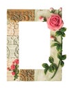 Empty decorative picture frame isolated