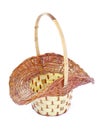 Empty decorative wicker basket