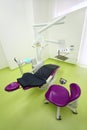 Empty dental clinic. Chair and drill for dentist