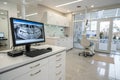 Empty dental office with computer and scanner Royalty Free Stock Photo
