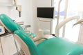 Empty dentist chair in medical clinic