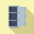 Empty deposit room icon flat vector. Access storage security Royalty Free Stock Photo
