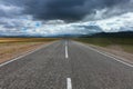 An empty desert road Royalty Free Stock Photo