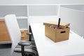 Empty desk after termination of employment. Royalty Free Stock Photo