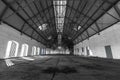 An empty desolate industrial building inside
