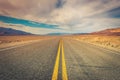 Desolate Road Through Death Valley Royalty Free Stock Photo