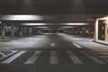 empty desolated abandoned underground carpark Royalty Free Stock Photo