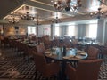 empty dining room on a cruise ship Royalty Free Stock Photo