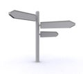 Empty directional sign post