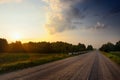 Empty Dirt Road in Countryside