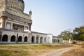 Empty dirty Pathway in Old Anciant Fort Background stock photograph image