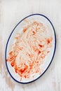 Empty dish with marinate Royalty Free Stock Photo