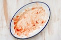 Empty dish with marinate Royalty Free Stock Photo