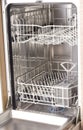 Empty dishwasher in kitchen Royalty Free Stock Photo