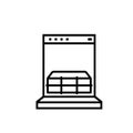 Empty dishwasher line icon. Clipart image