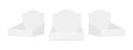Empty Display Boxes Mockups, Front, Side View Royalty Free Stock Photo