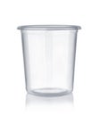 Empty disposable plastic shot glass Royalty Free Stock Photo