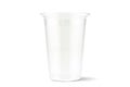 Empty disposal plastic drinking glass isolated on white background with clipping path Royalty Free Stock Photo