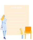 Empty Doctors Prescription Form Simple Flat Design Royalty Free Stock Photo