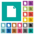 Empty document sheet solid square flat multi colored icons