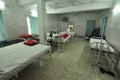 Empty dormitory in a clinic in Bihar, India