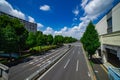 An empty downtown street in Takashimadaira Tokyo wide shot