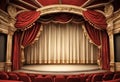 Empty drama theater with rows of seats arranged in a royal background Generative AI Royalty Free Stock Photo